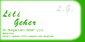 lili geher business card